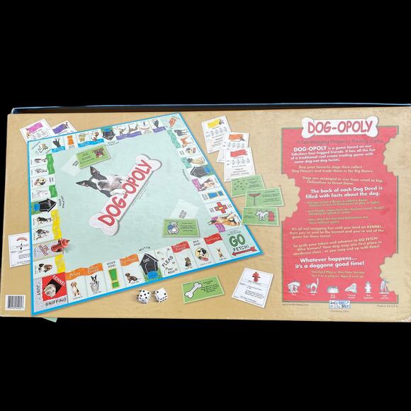 Dogopoly Board Game Tail Wagging Dog-opoly Monopoly Toy No Instructions READ - Picture 2 of 15